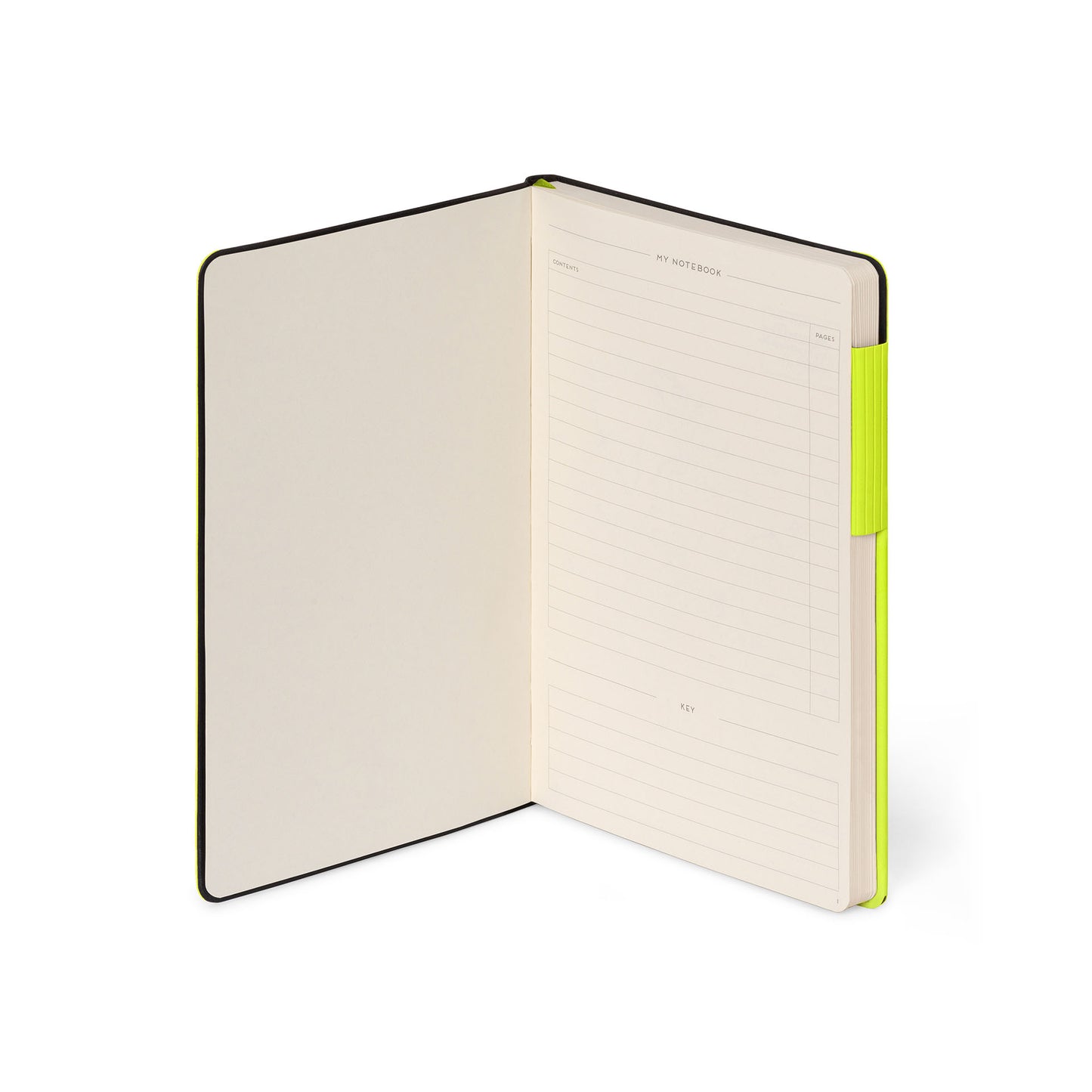 LINED NOTEBOOK - MY NOTEBOOK - MEDIUM - CHARTREUSE / PACK DE 3