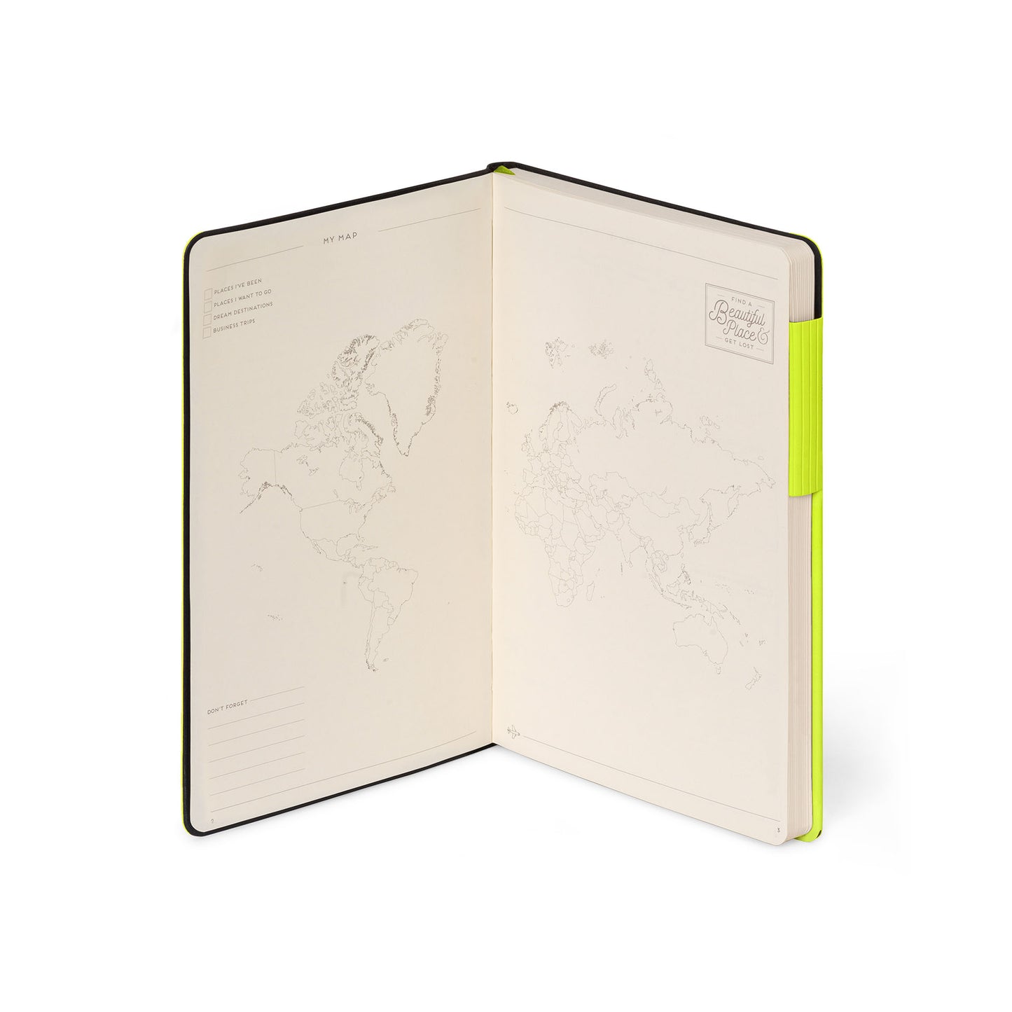 LINED NOTEBOOK - MY NOTEBOOK - MEDIUM - CHARTREUSE / PACK DE 3