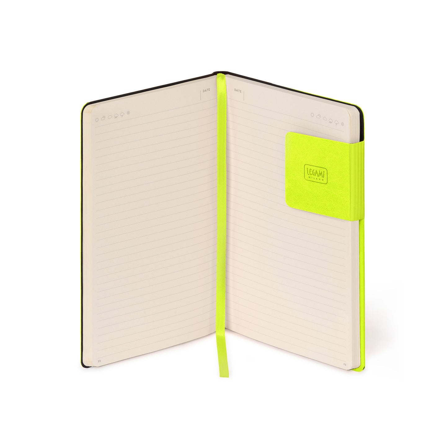 LINED NOTEBOOK - MY NOTEBOOK - MEDIUM - CHARTREUSE / PACK DE 3