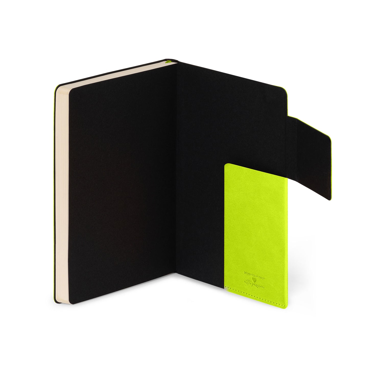 LINED NOTEBOOK - MY NOTEBOOK - MEDIUM - CHARTREUSE / PACK DE 3