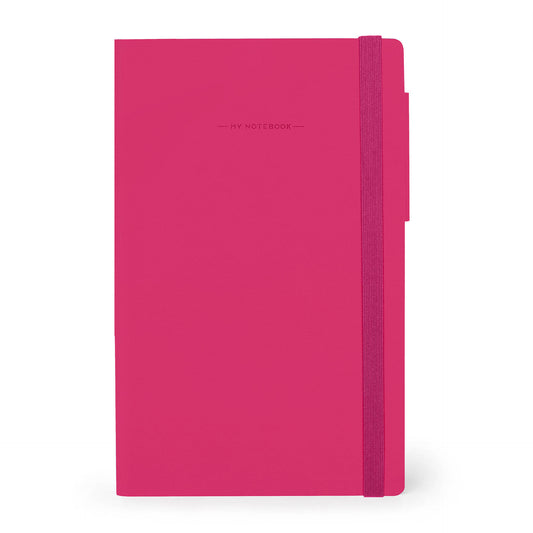 LINED NOTEBOOK - MY NOTEBOOK - MEDIUM - RASPBERRY / PACK DE 3