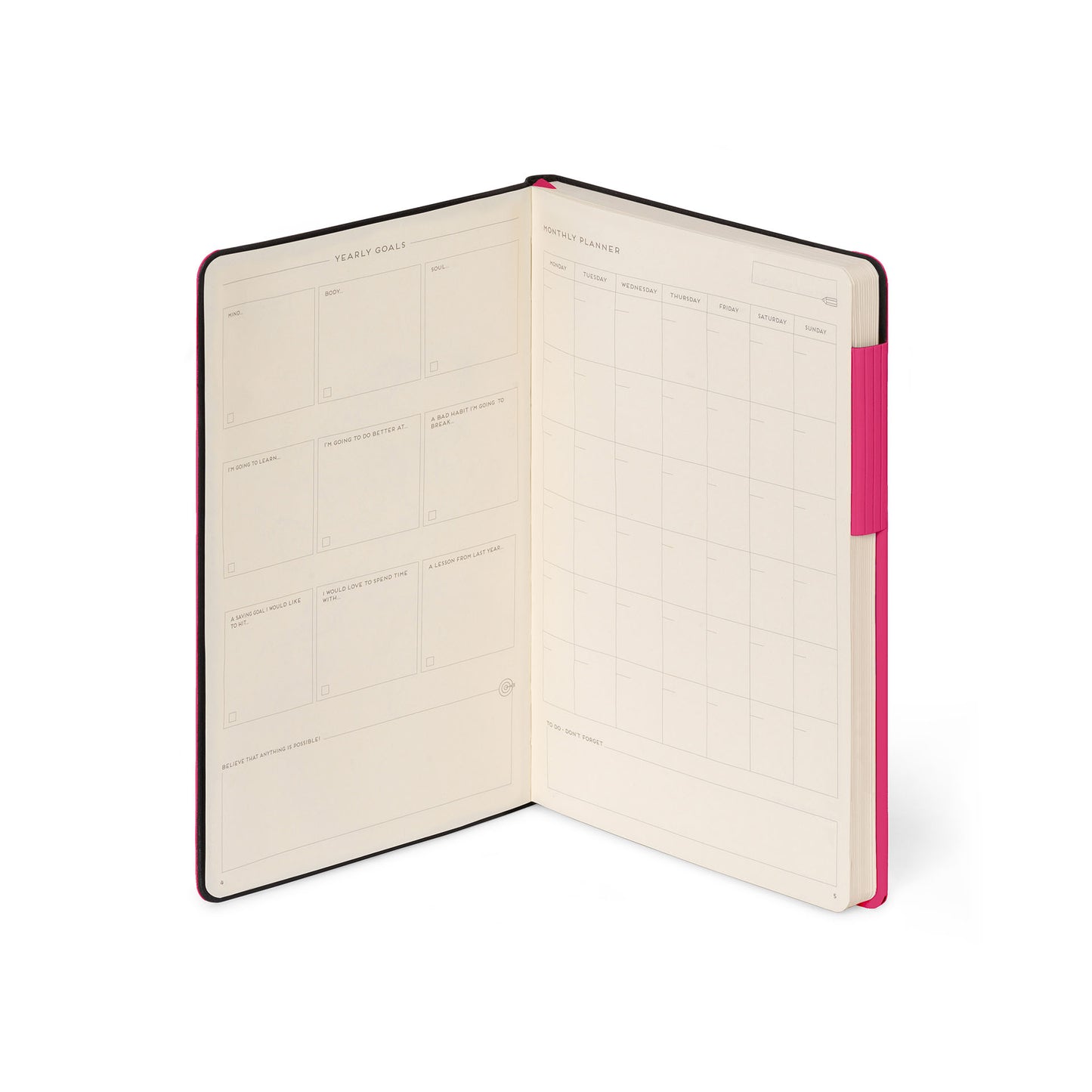 LINED NOTEBOOK - MY NOTEBOOK - MEDIUM - RASPBERRY / PACK DE 3