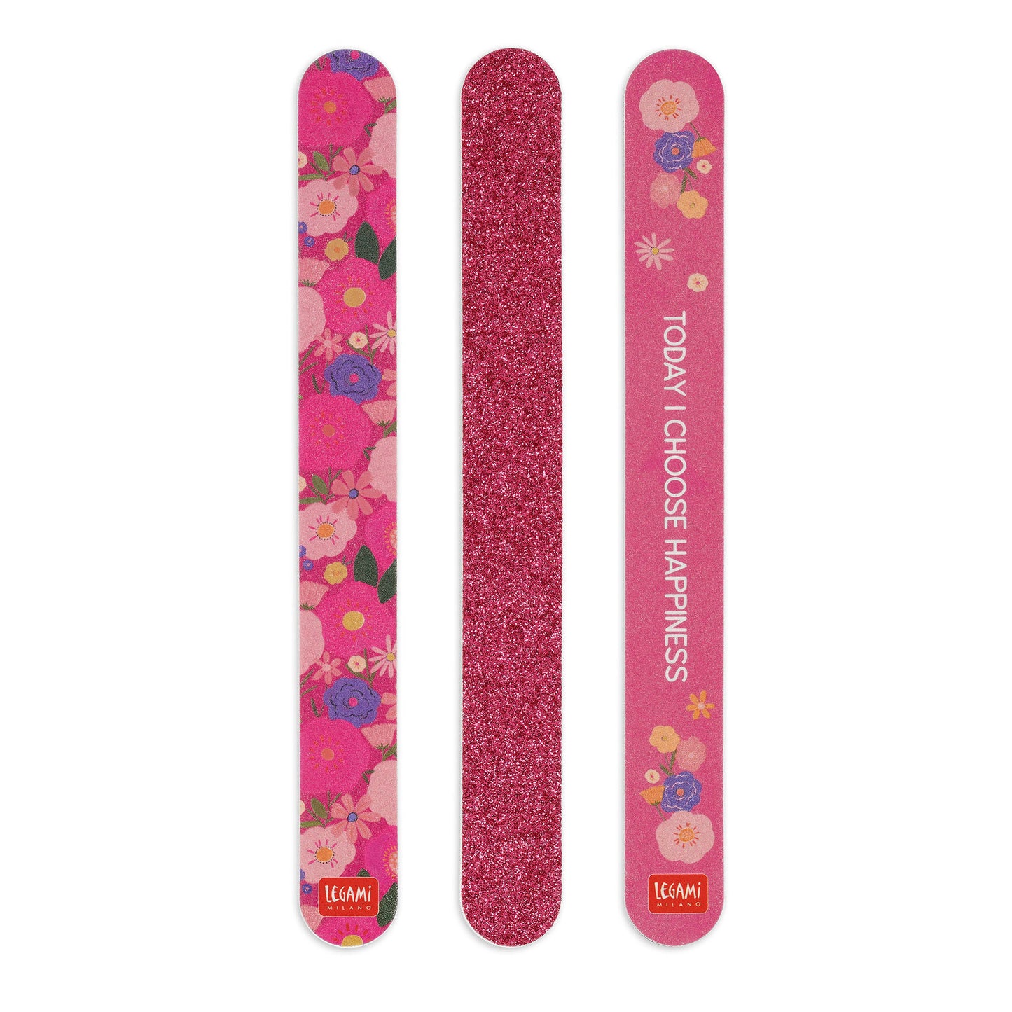 SET OF 3 NAIL FILES - NAILS BEFORE MALES - FLOWERS / PACK DE 6