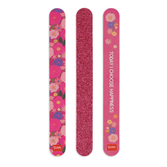 SET OF 3 NAIL FILES - NAILS BEFORE MALES - FLOWERS / PACK DE 6