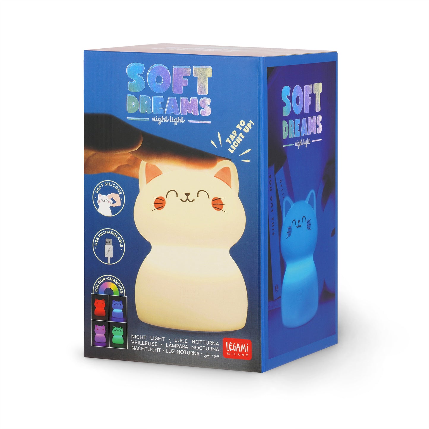 RECHARGEABLE NIGHT LIGHT - SOFT DREAMS - KITTY / PACK DE 2