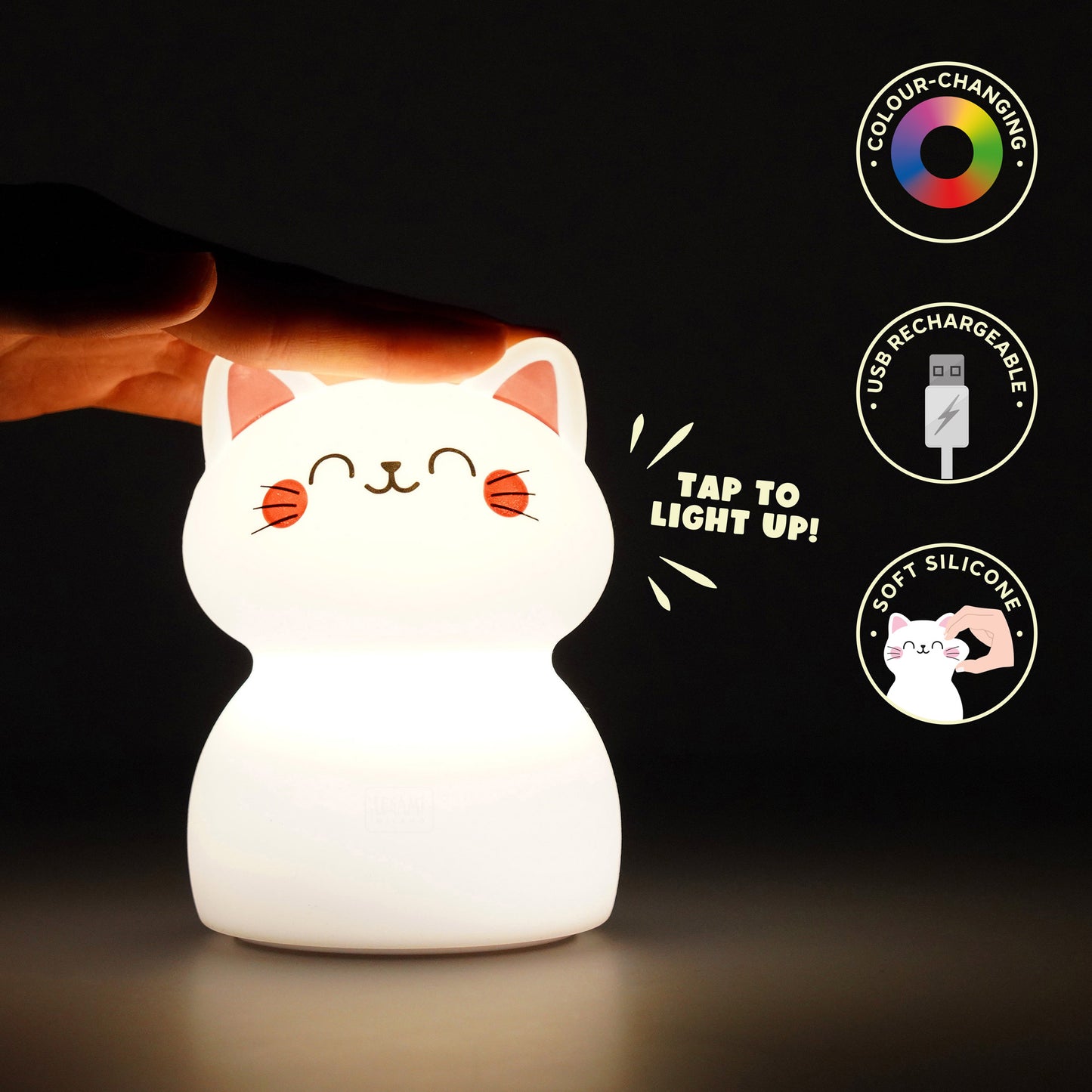RECHARGEABLE NIGHT LIGHT - SOFT DREAMS - KITTY / PACK DE 2