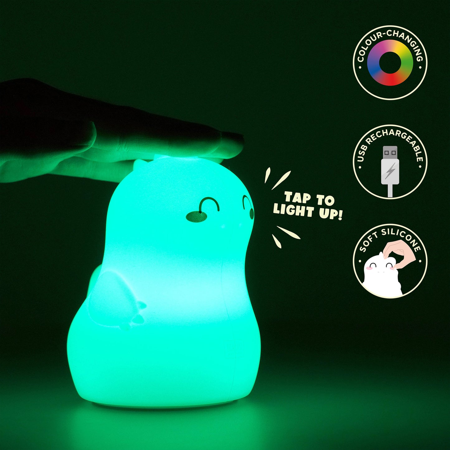 RECHARGEABLE NIGHT LIGHT - SOFT DREAMS - DINO / PACK DE 2