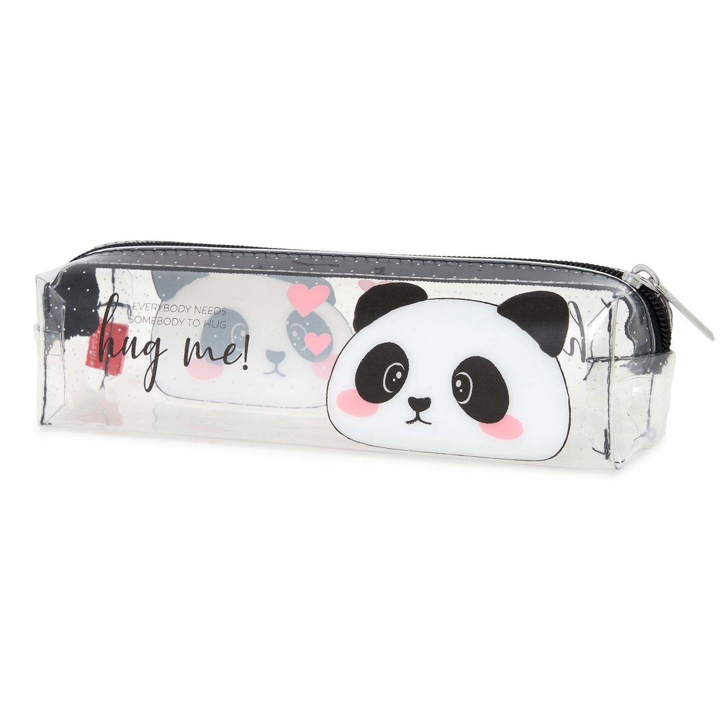 TRANSPARENT PENCIL CASE - PENCIL CASE - PANDA / PACK DE 4