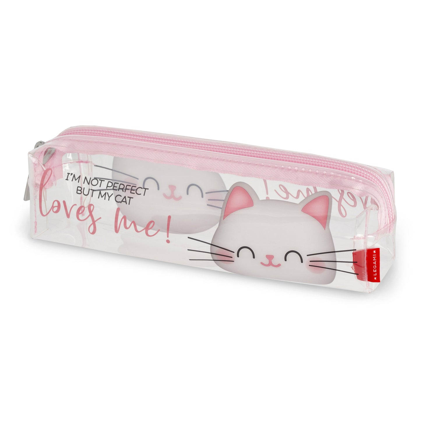 TRANSPARENT PENCIL CASE - PENCIL CASE - KITTY / PACK DE 4