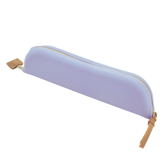 SOFT SILICONE PENCIL CASE - CUTE! - LILAC / PACK DE 4