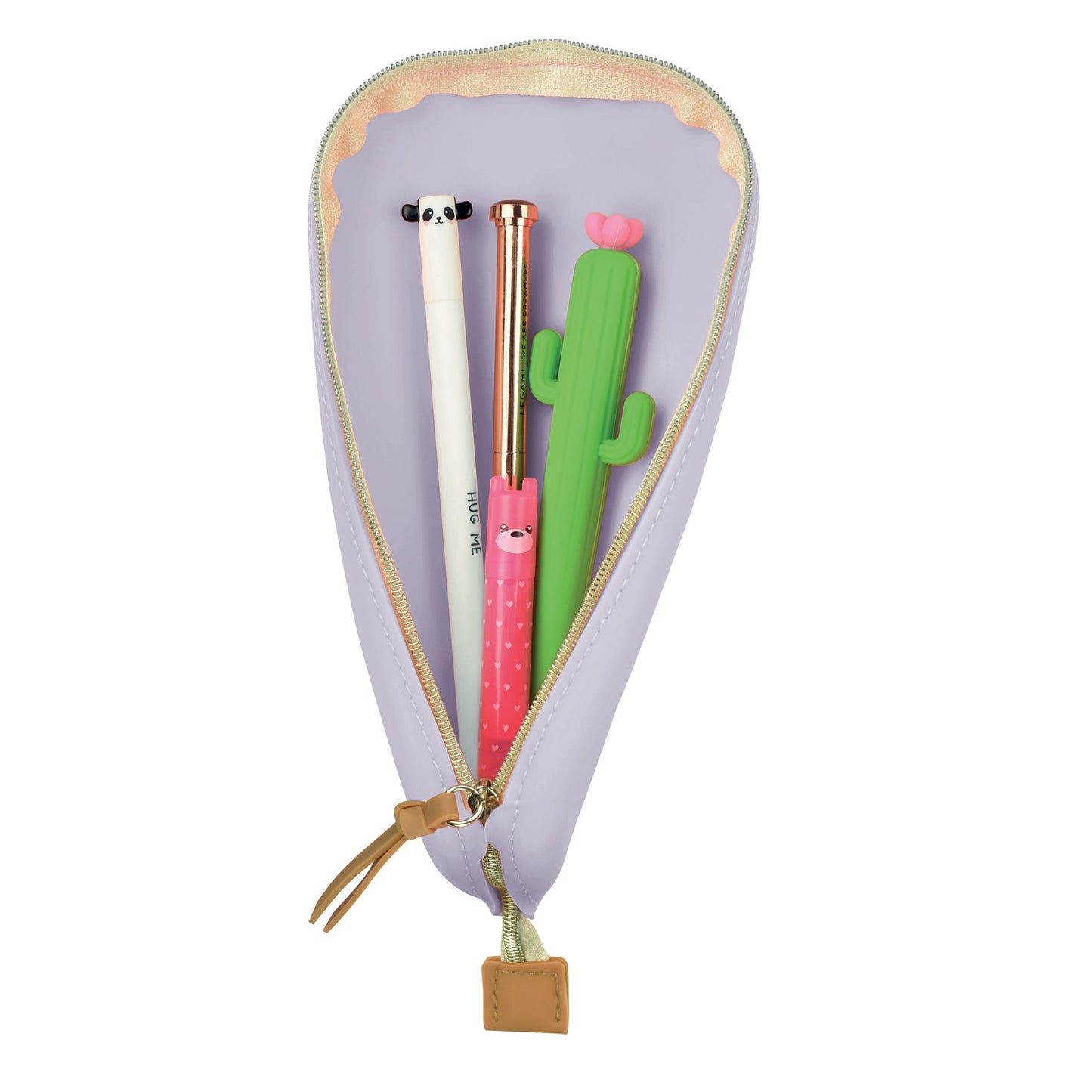 SOFT SILICONE PENCIL CASE - CUTE! - LILAC / PACK DE 4