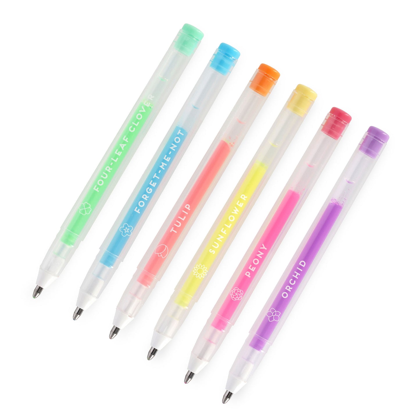 SET OF 6 MINI GEL PENS - SPRING IS IN THE AIR - PASTEL COLOURS / PACK DE 12