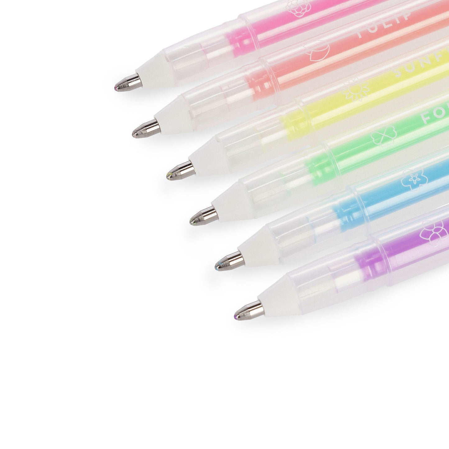 SET OF 6 MINI GEL PENS - SPRING IS IN THE AIR - PASTEL COLOURS / PACK DE 12