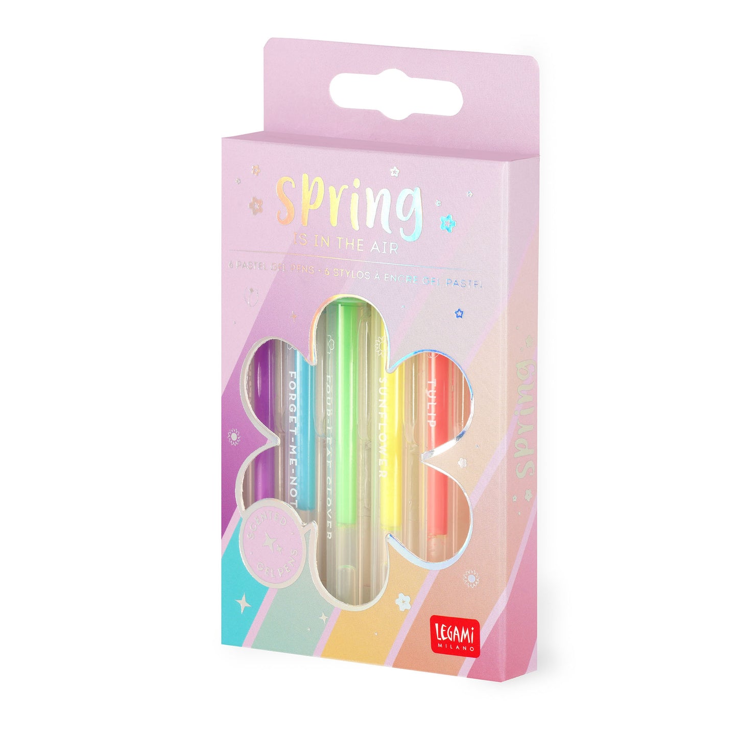 SET OF 6 MINI GEL PENS - SPRING IS IN THE AIR - PASTEL COLOURS / PACK DE 12