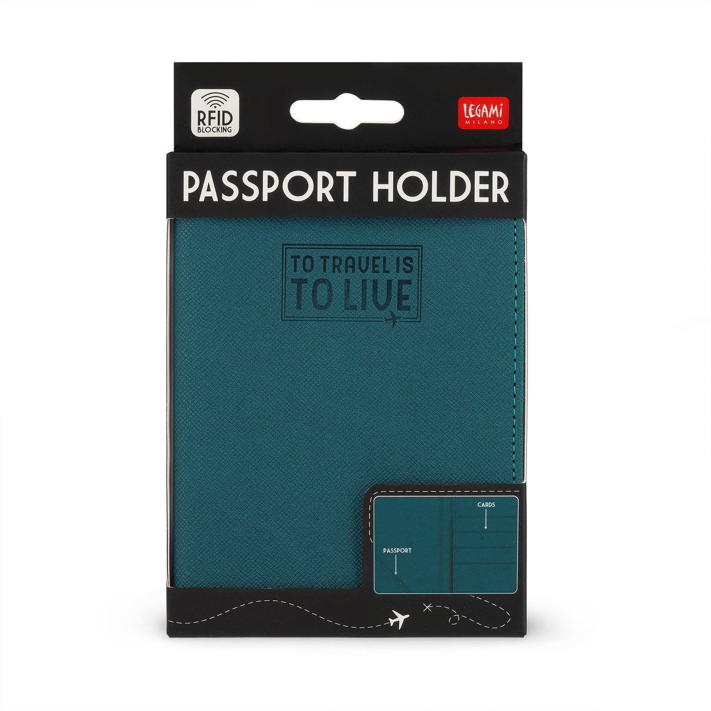 PASSPORT HOLDER - PETROL BLUE / PACK DE 3