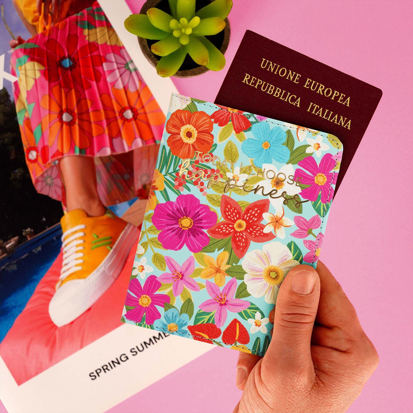 PASSPORT HOLDER - FLOWERS / PACK DE 3