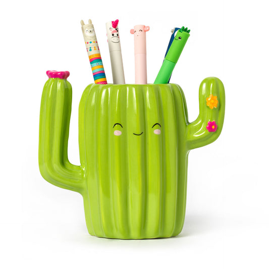 CERAMIC PEN HOLDER - DESK FRIENDS - CACTUS / PACK DE 2