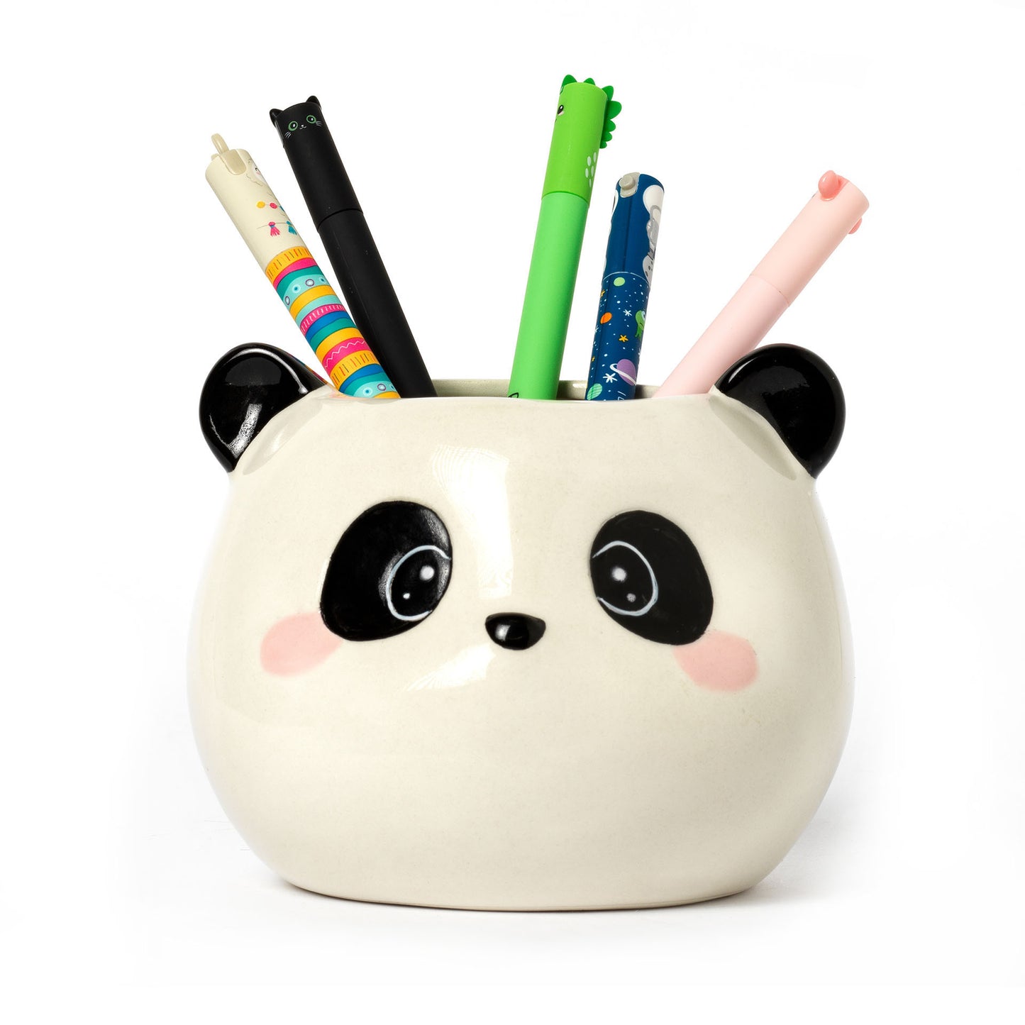 CERAMIC PEN HOLDER - DESK FRIENDS - PANDA / PACK DE 2