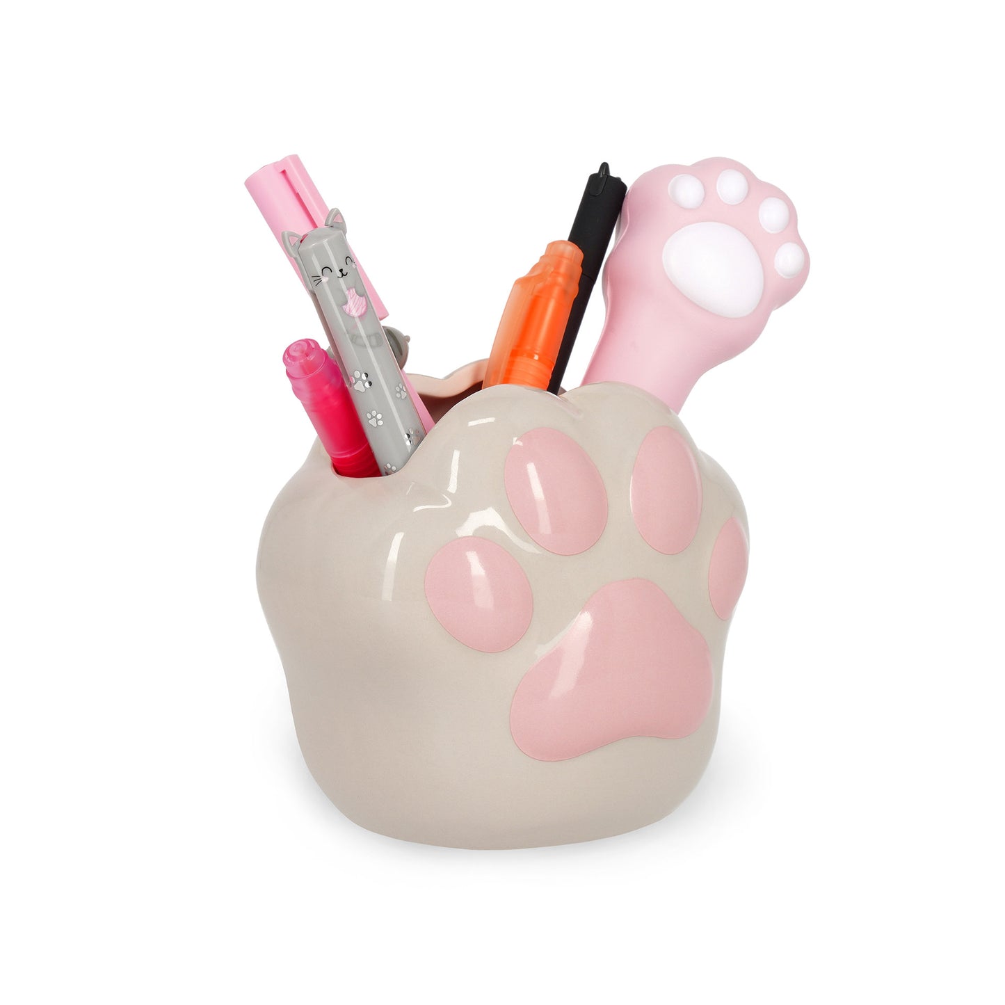 CERAMIC PEN HOLDER - DESK FRIENDS - KITTY / PACK DE 2