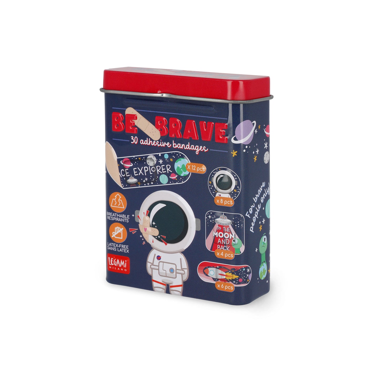 30 P. ADHESIVE BANDAGES - BE BRAVE - SPACE / PACK DE 6
