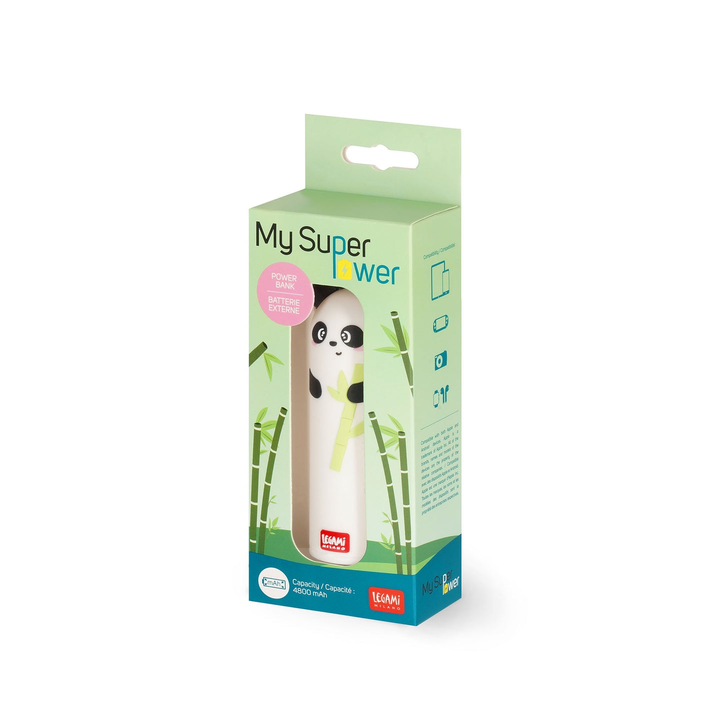 POWER BANK - MY SUPER POWER_4800 mAh - PANDA / PACK DE 3
