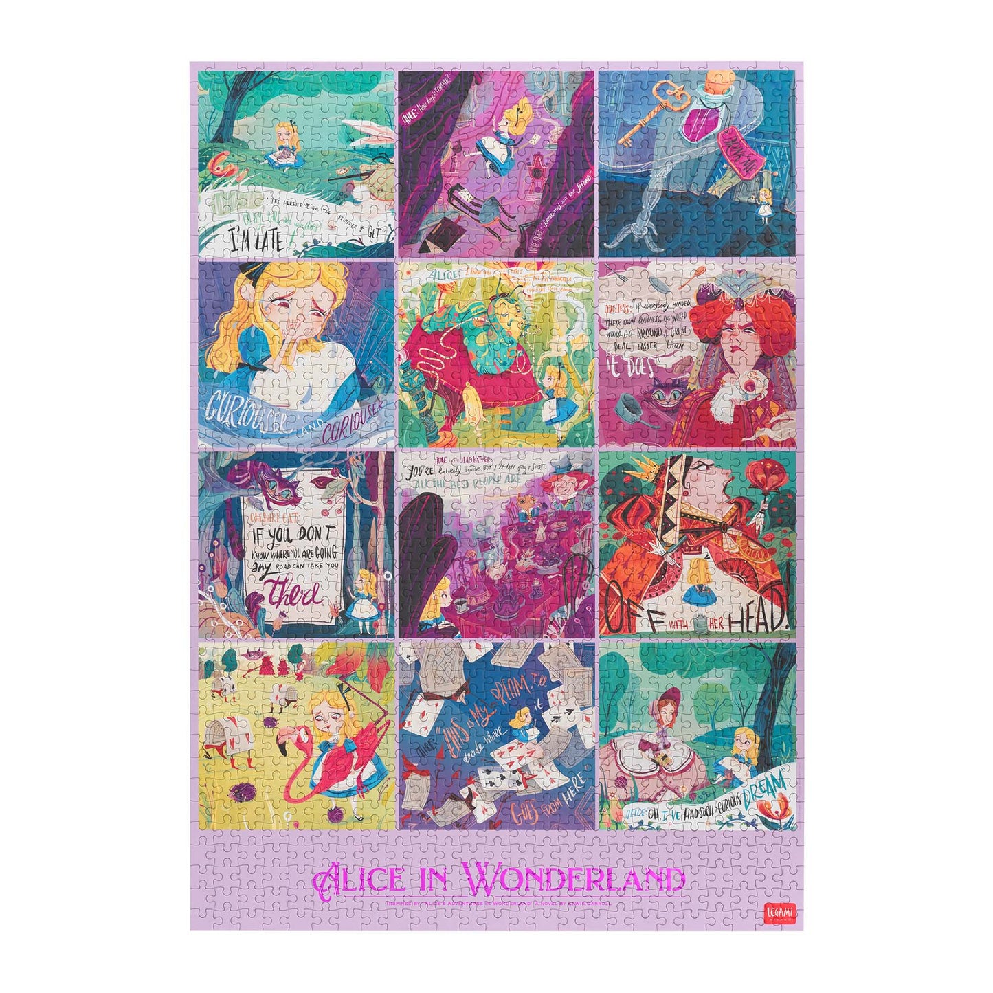 1000-PIECE PUZZLE - PUZZLE - ALICE IN WONDERLAND / PACK DE 3