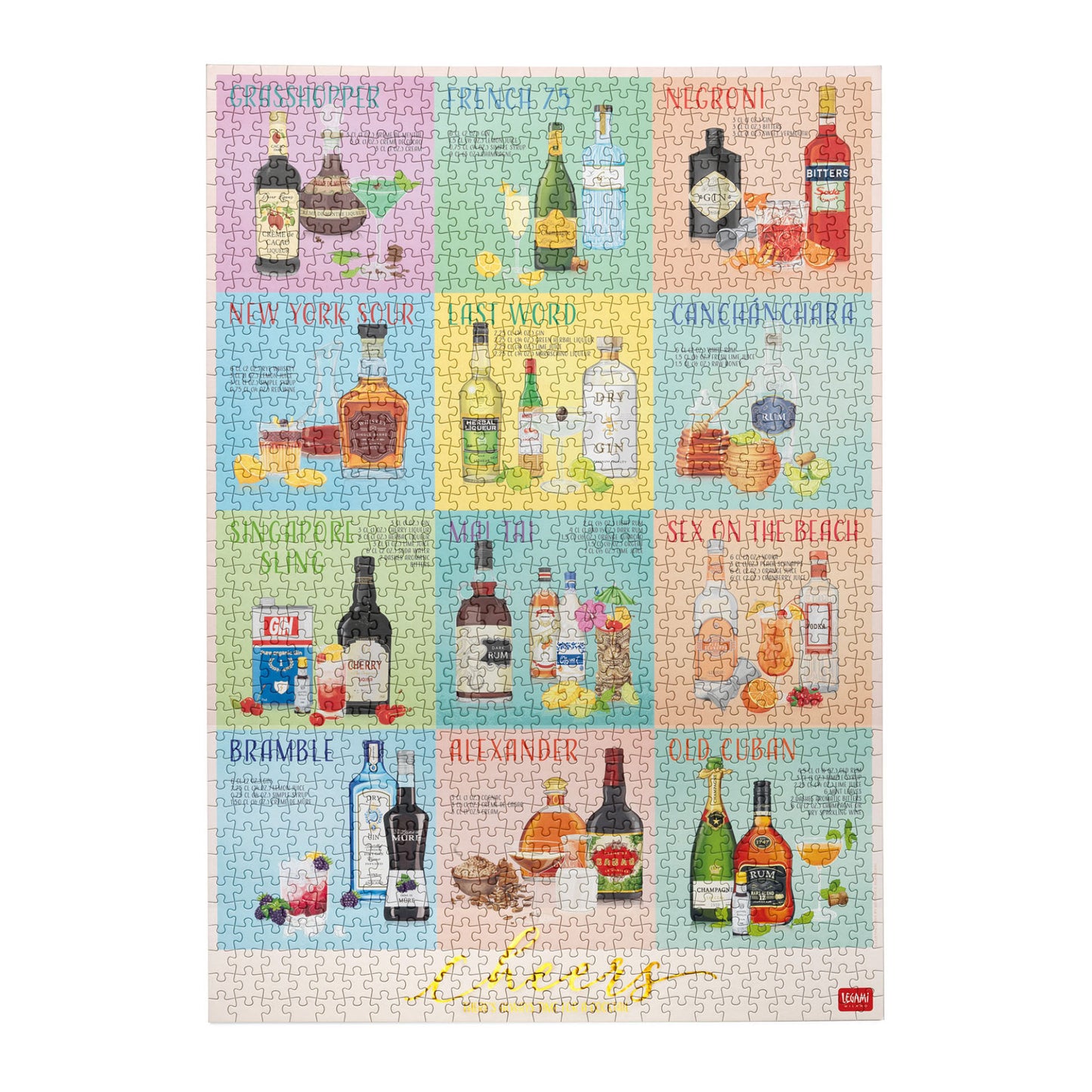 1000-PIECE PUZZLE - PUZZLE - CHEERS / PACK DE 3