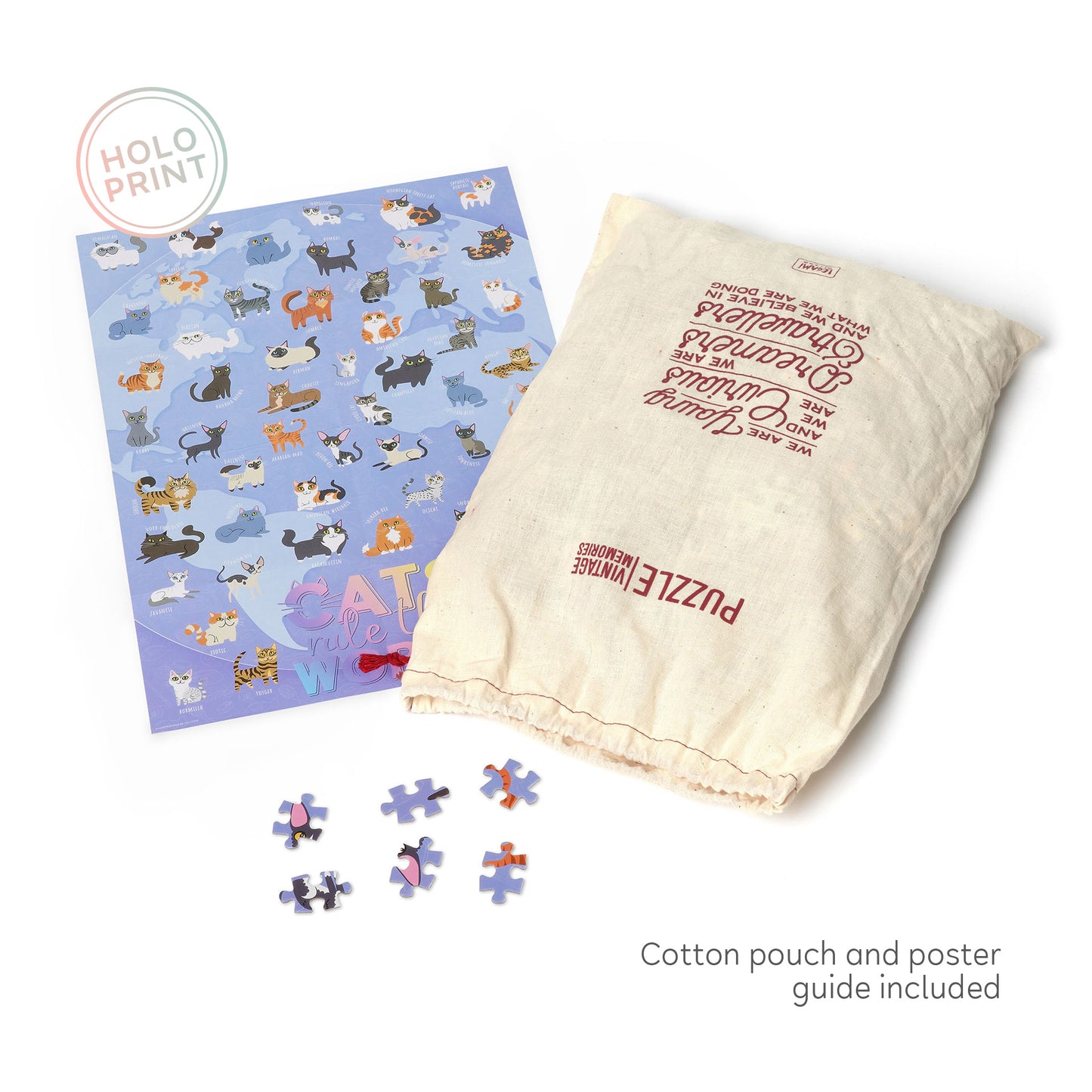 1000-PIECE PUZZLE - PUZZLE - KITTY / PACK DE 3