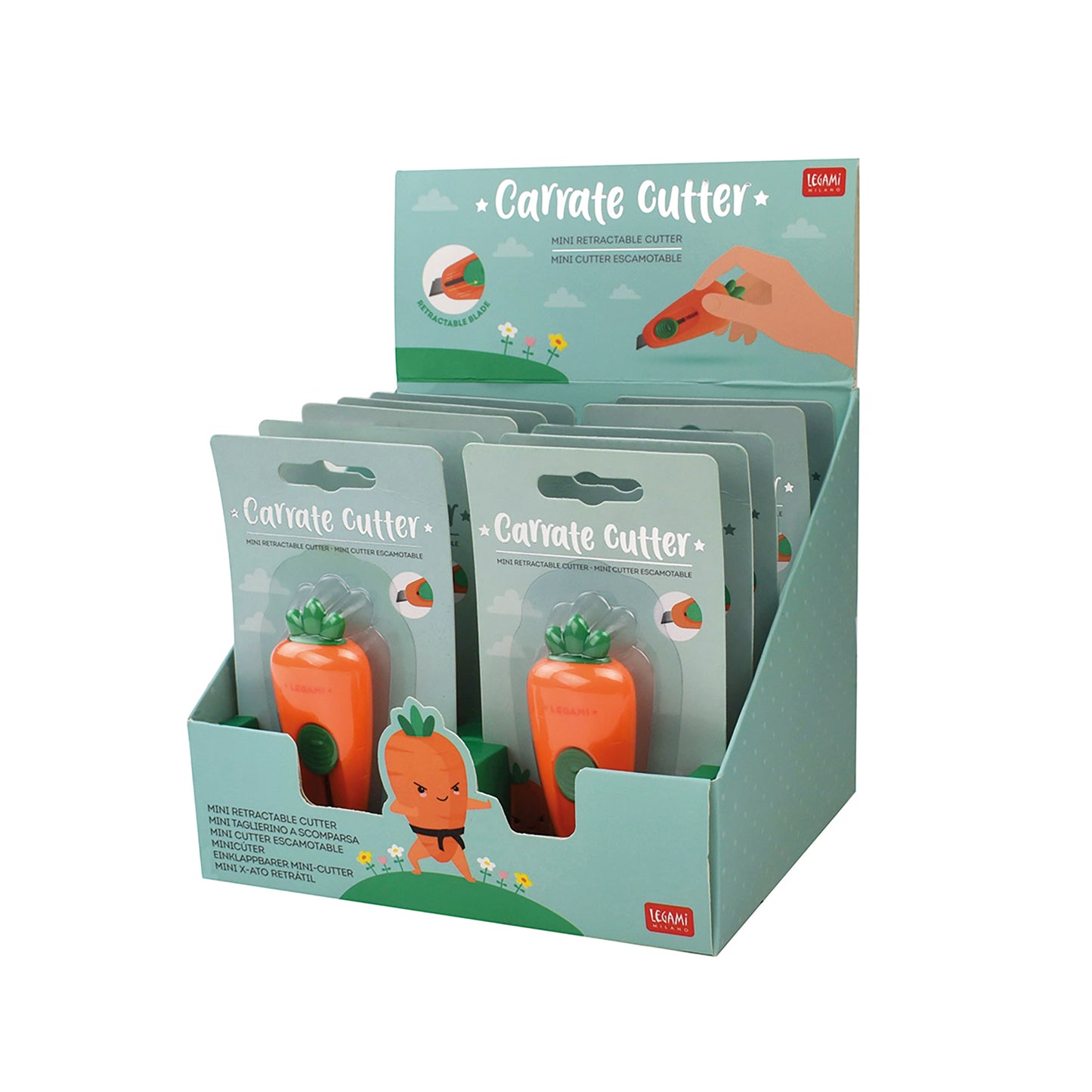 MINI RETRACTABLE CUTTER - CARRATE CUTTER - CARROT / PACK DE 12