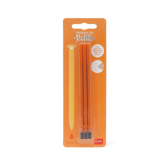 3 PCS  ERASABLE PEN REFILLS - ERASABLE PEN REFILLS - ORANGE / PACK DE 10