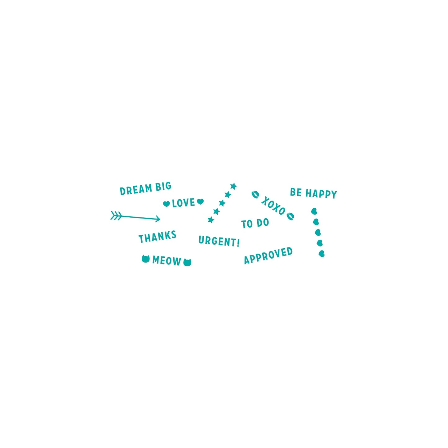 ROTATING STAMP WITH INK PAD - JUST MY TYPE / PACK DE 6