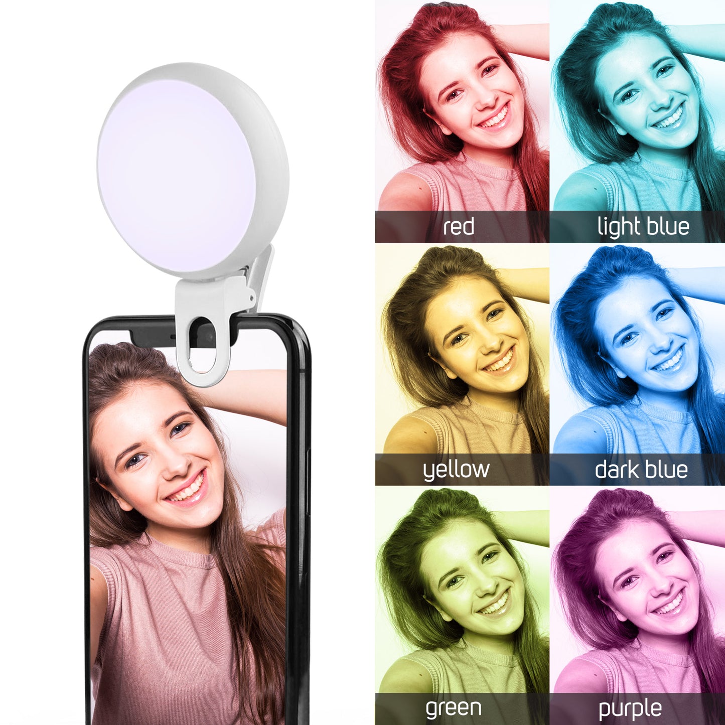 SELFIE LIGHT - SELFIE QUEEN / PACK DE 4