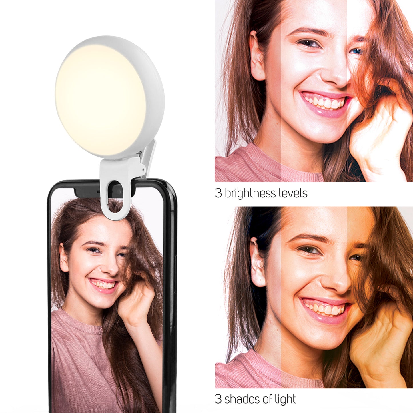 SELFIE LIGHT - SELFIE QUEEN / PACK DE 4