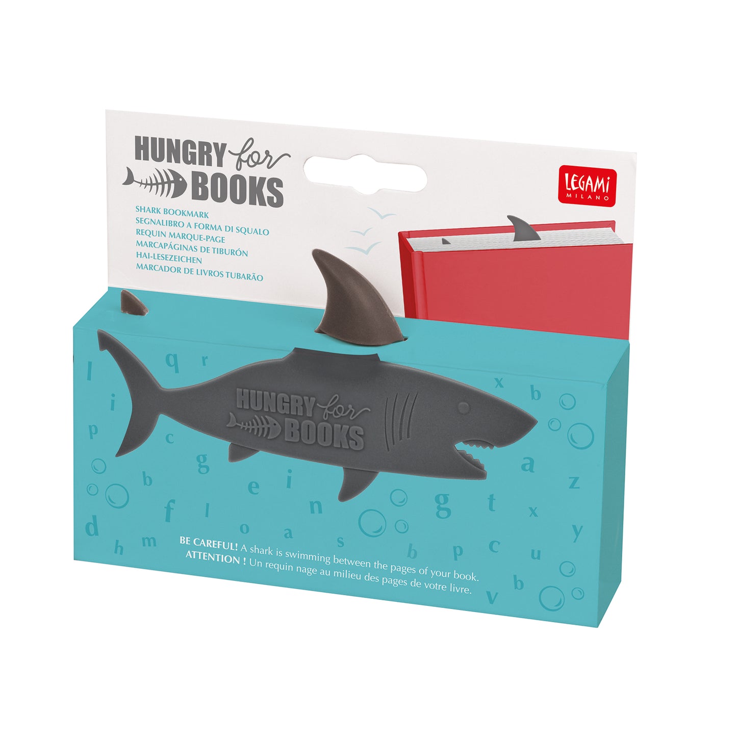 BOOKMARK - HUNGRY FOR BOOKS - SHARK / PACK DE 7