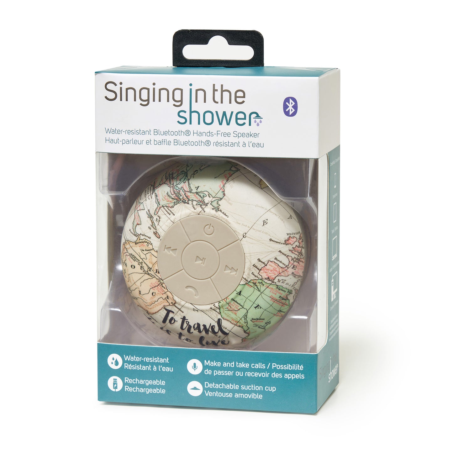 SHOWER SPEAKER WATER RESISTANT - SINGING IN THE SHOWER - TRAVEL / PACK DE 2