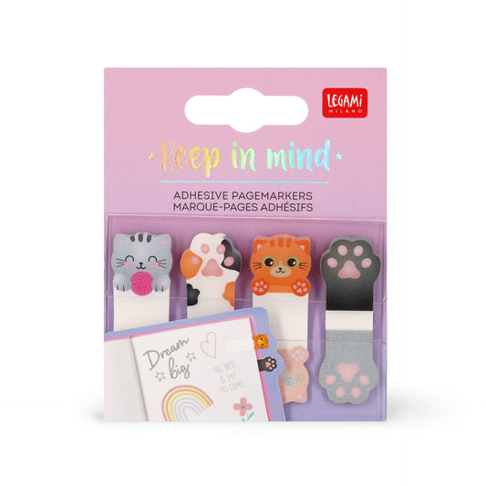 ADHESIVE PAGEMARKERS - KEEP IN MIND - KITTY / PACK DE 12