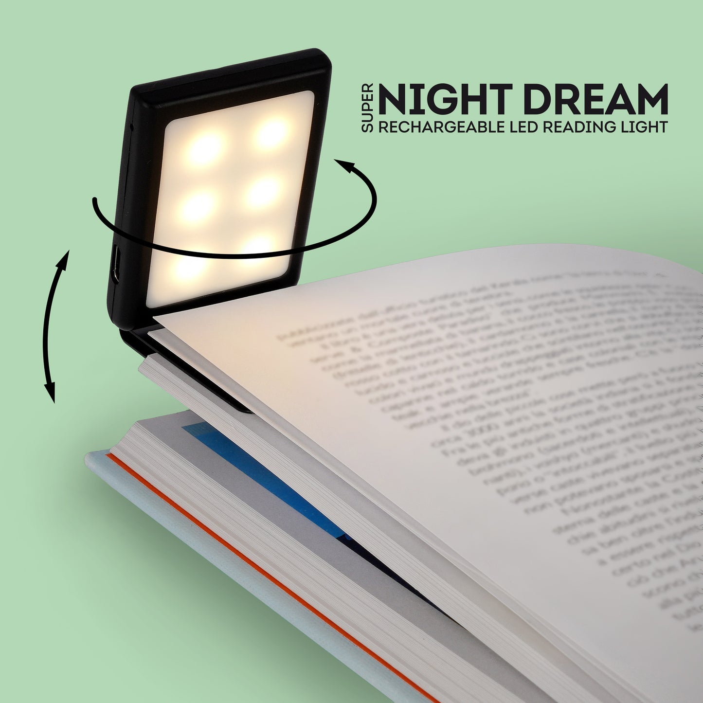 RECHARGEABLE LED READING LIGHT - SUPER NIGHT DREAM / PACK DE 4