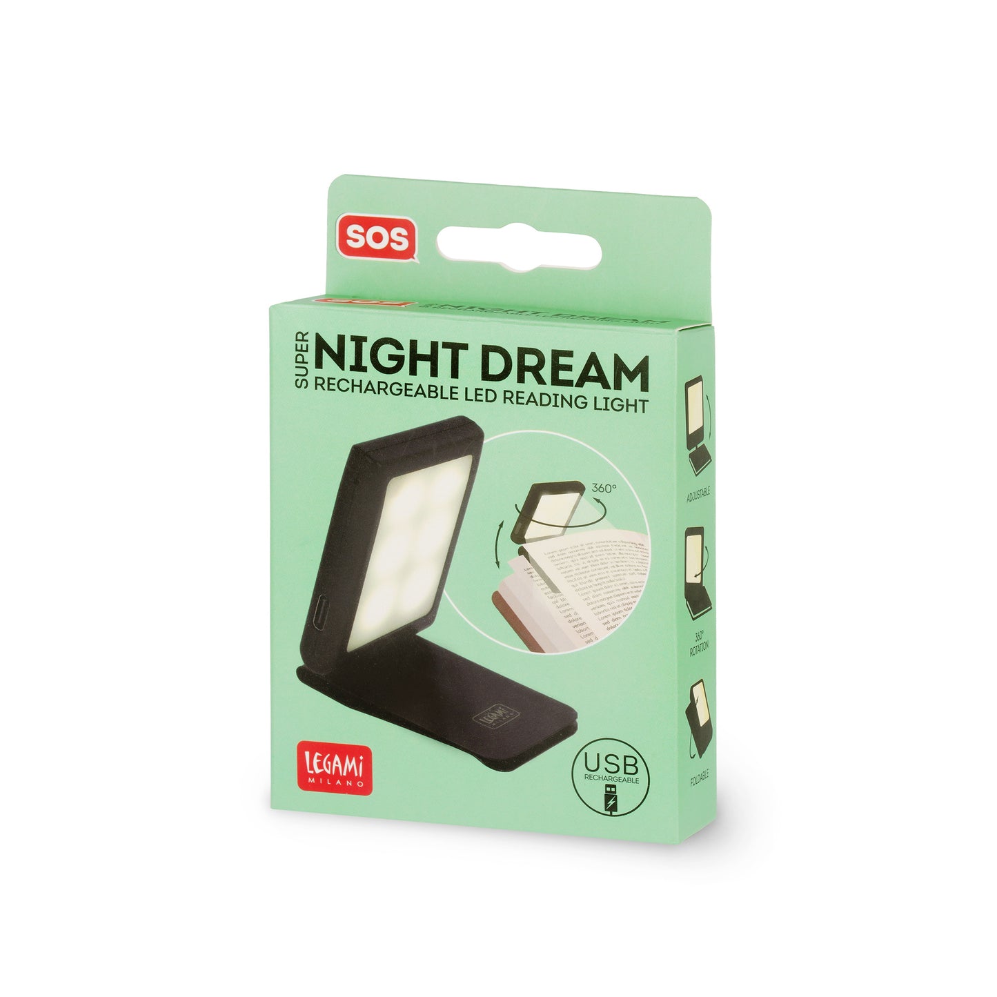 RECHARGEABLE LED READING LIGHT - SUPER NIGHT DREAM / PACK DE 4