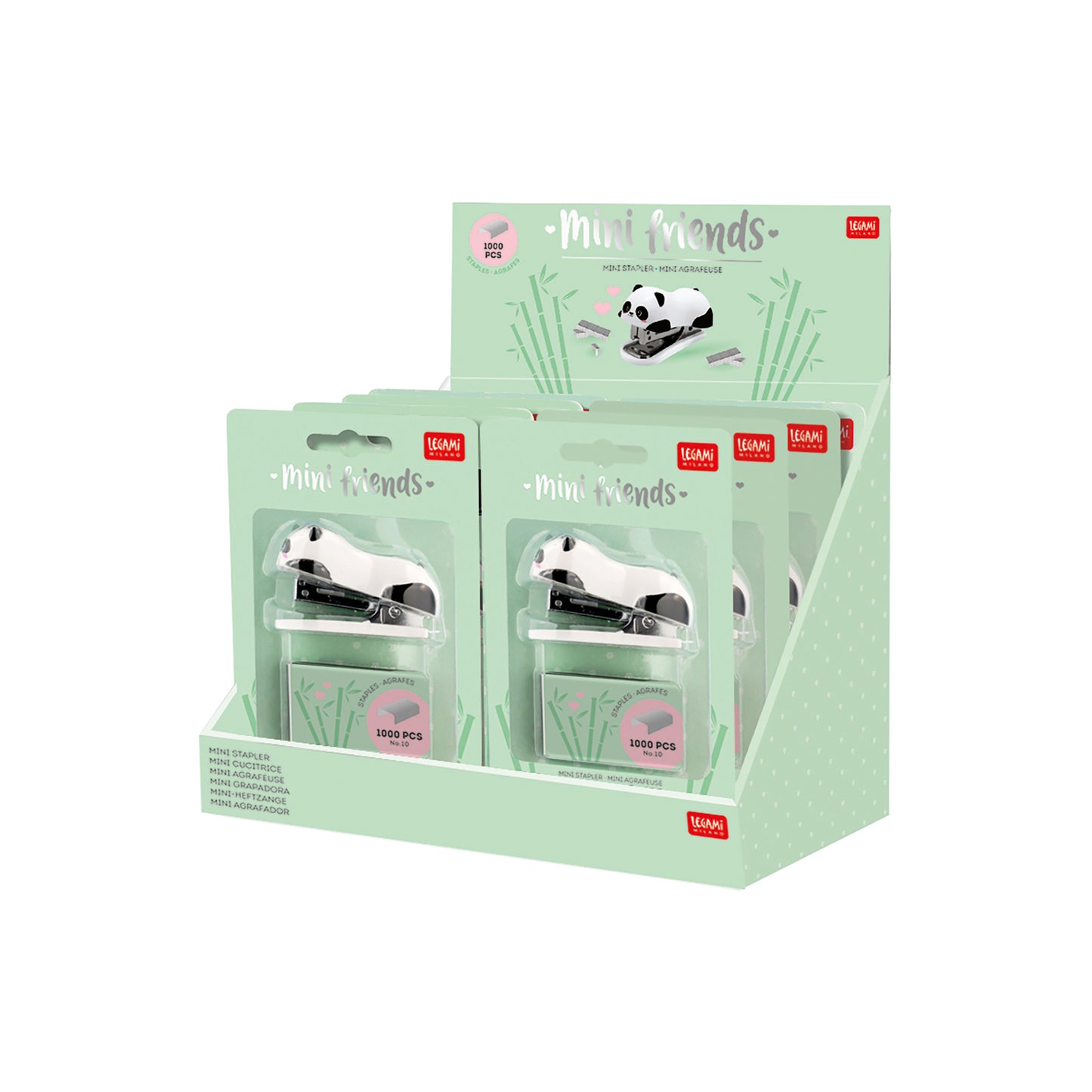 MINI STAPLER - MEOW - KITTY / PACK DE 8