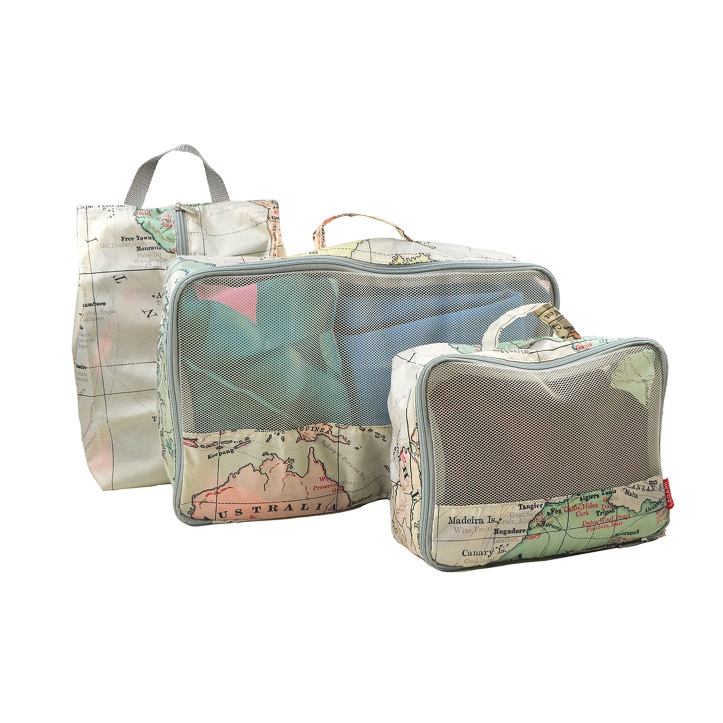 SET OF 3 TRAVEL BAGS - TRAVEL ORGANISER SET - TRAVEL / PACK DE 4