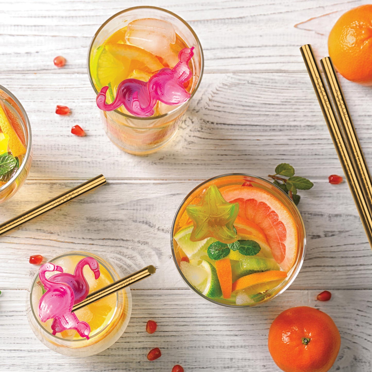 STAILESS STEEL STRAWS - STAINLESS STEEL STRAWS - GOLD / PACK DE 6