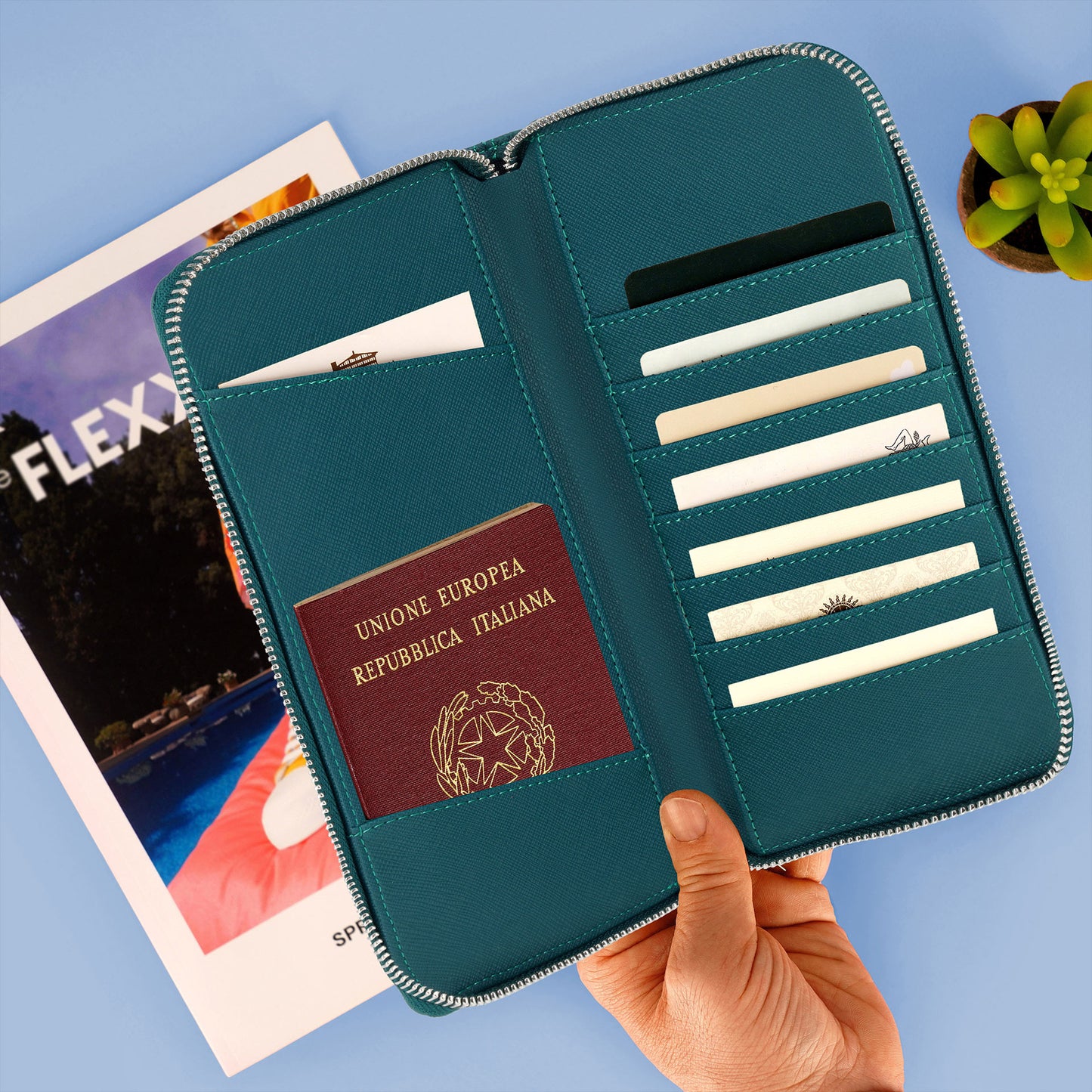 TRAVEL ORGANISER - PETROL BLUE / PACK DE 3