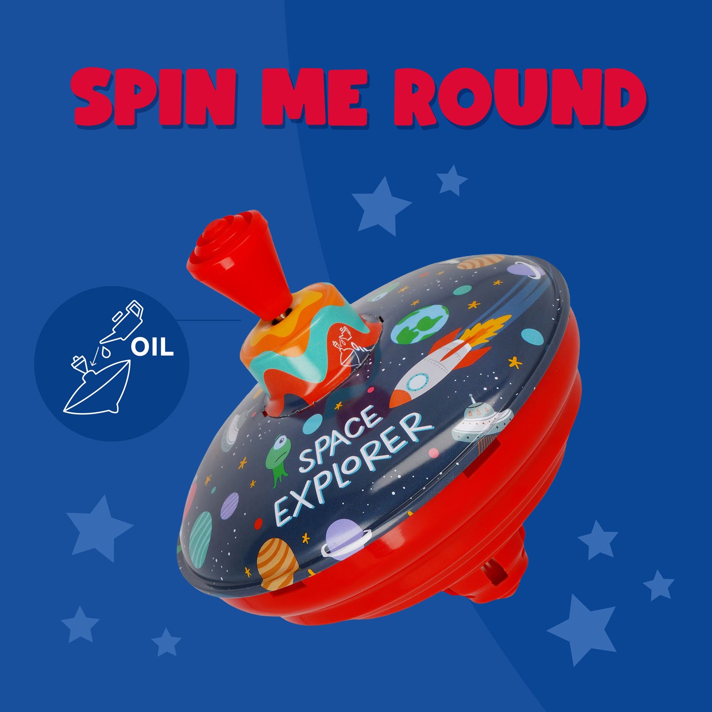 SPINNING TOP - SPIN ME ROUND - SPACE / PACK DE 4