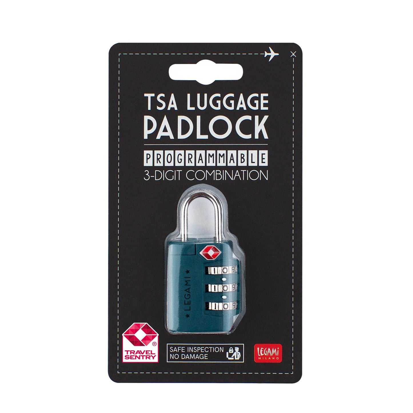 LUGGAGE PADLOCK - PETROL BLUE / PACK DE 10