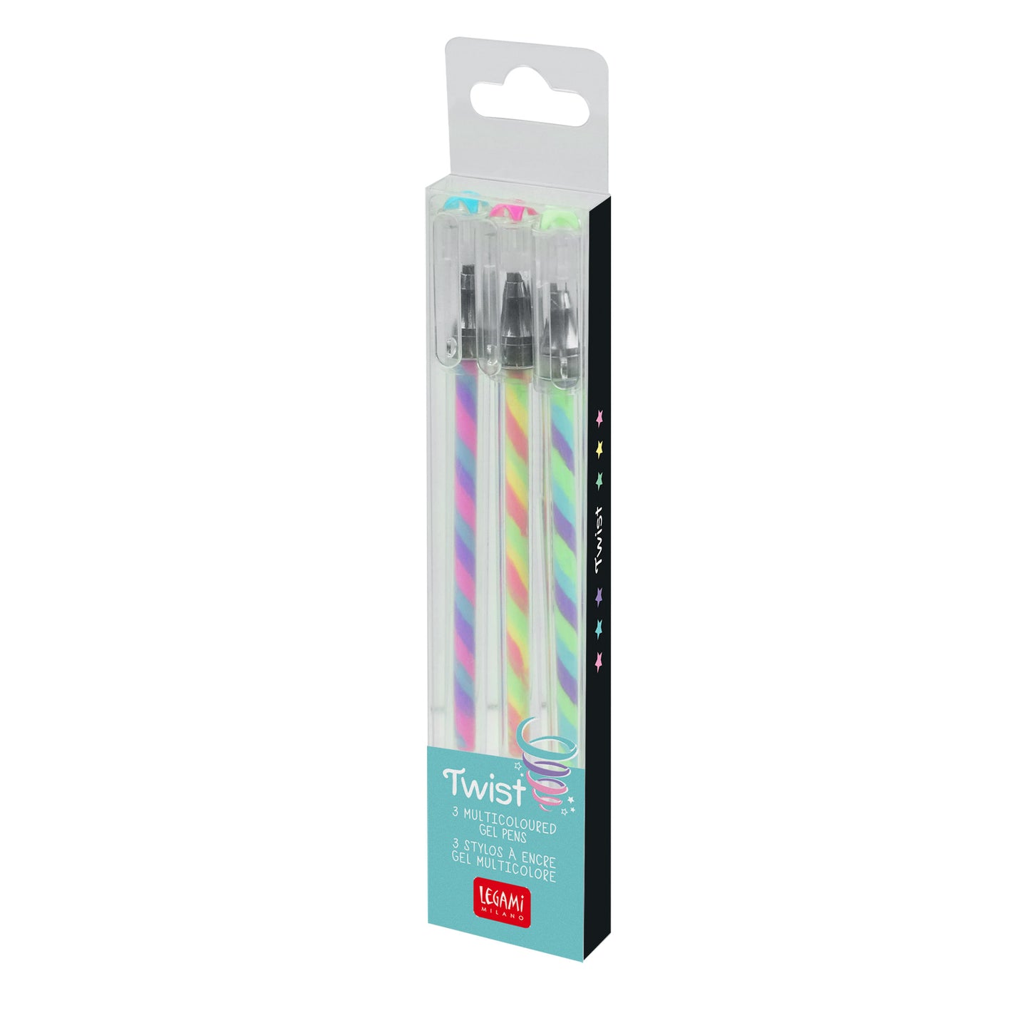 SET OF 3 MULTICOLOURED PENS - TWIST - MULTICOLOR / PACK DE 12