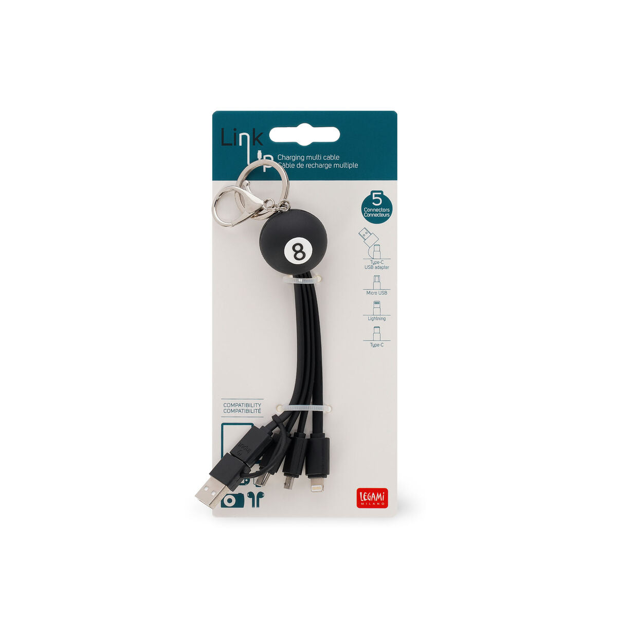 CHARGING MULTI CABLE - LINK UP - 8 BALL / PACK DE 3