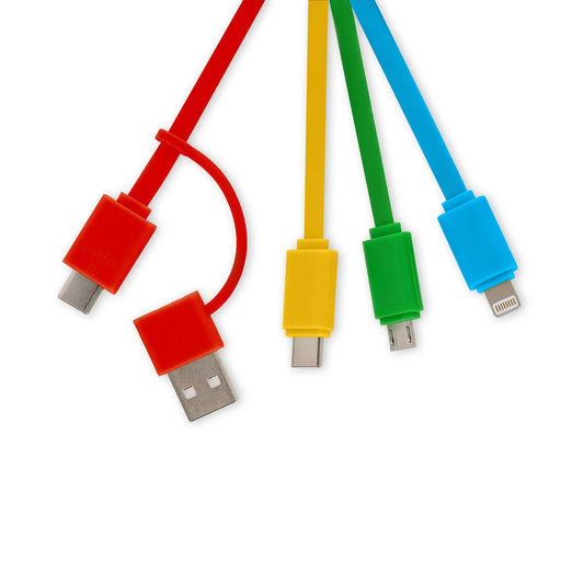 CHARGING MULTI CABLE - LINK UP - RAINBOW / PACK DE 3