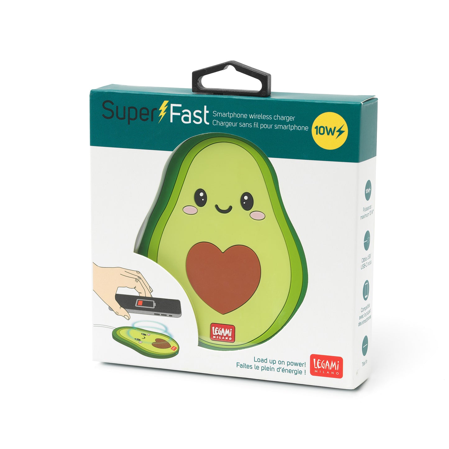 SMARTPHONE WIRELESS CHARGER - SUPER FAST - AVOCADO / PACK DE 3