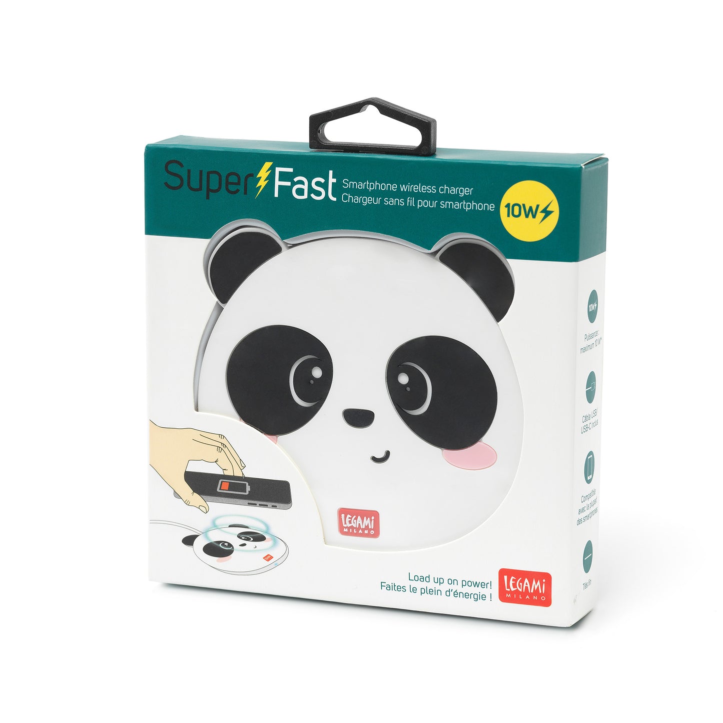SMARTPHONE WIRELESS CHARGER - SUPER FAST - PANDA / PACK DE 3