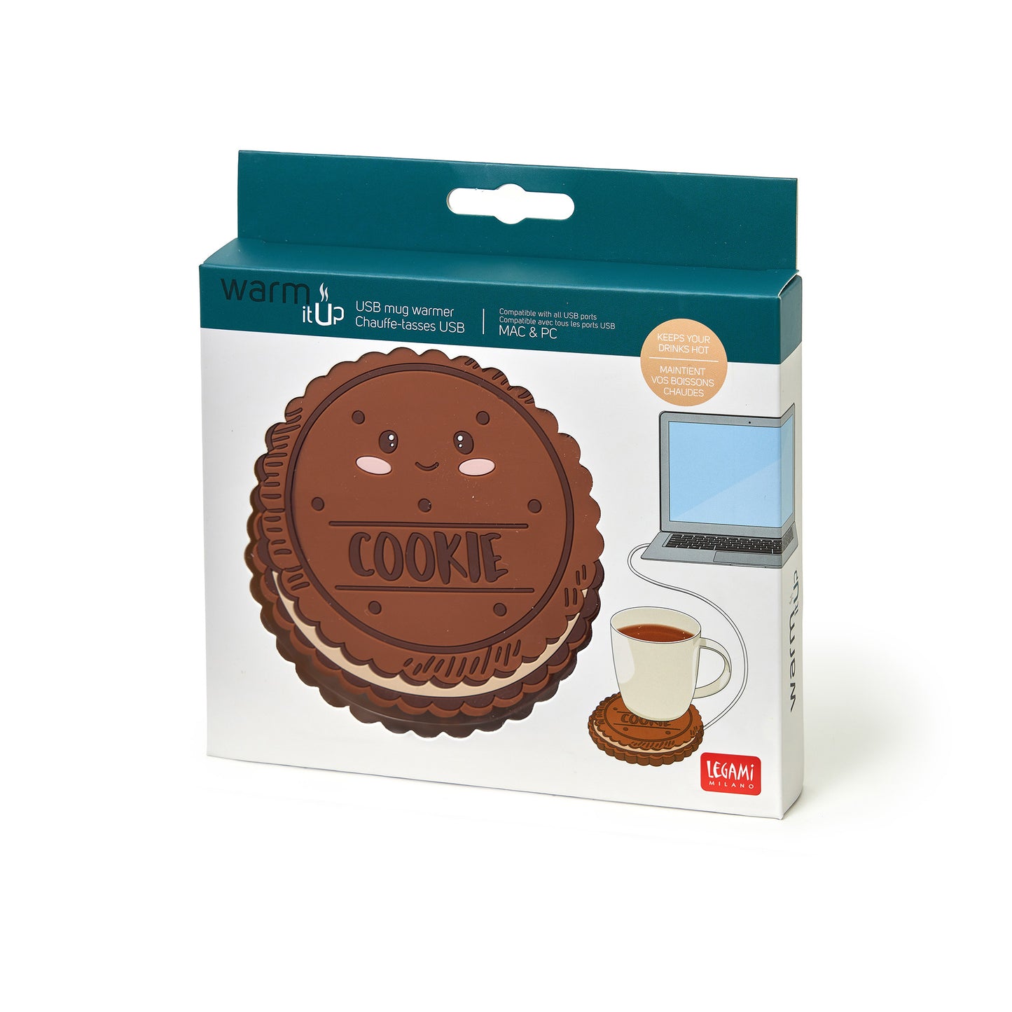 USB MUG WARMER - WARM IT UP - COOKIE / PACK DE 3